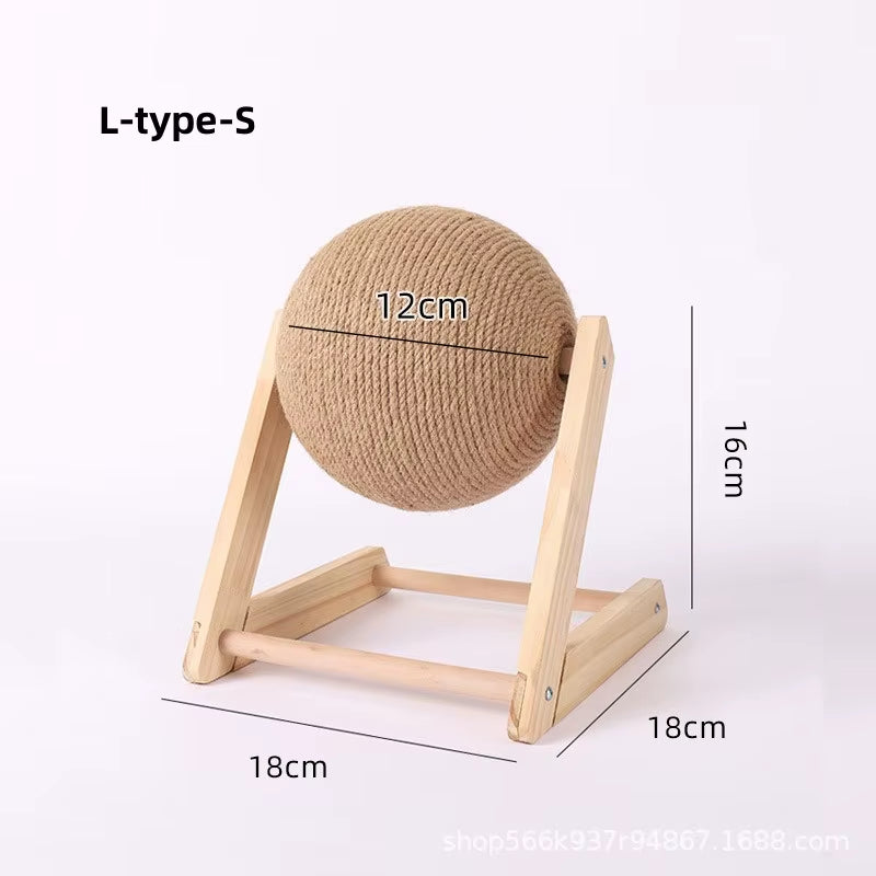 Cat Scratching Ball Toy Kitten Sisal Rope Ball Board Grinding Paws Toy Cats Scratcher Wear-Resistant Pet Furniture Supplies