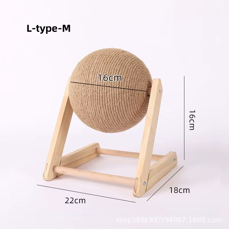 Cat Scratching Ball Toy Kitten Sisal Rope Ball Board Grinding Paws Toy Cats Scratcher Wear-Resistant Pet Furniture Supplies