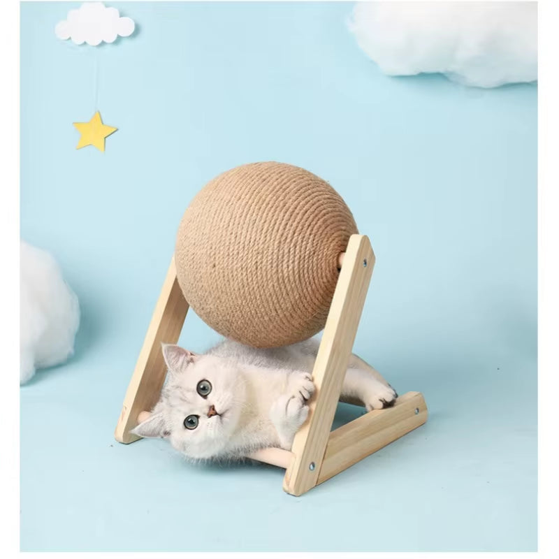 Cat Scratching Ball Toy Kitten Sisal Rope Ball Board Grinding Paws Toy Cats Scratcher Wear-Resistant Pet Furniture Supplies