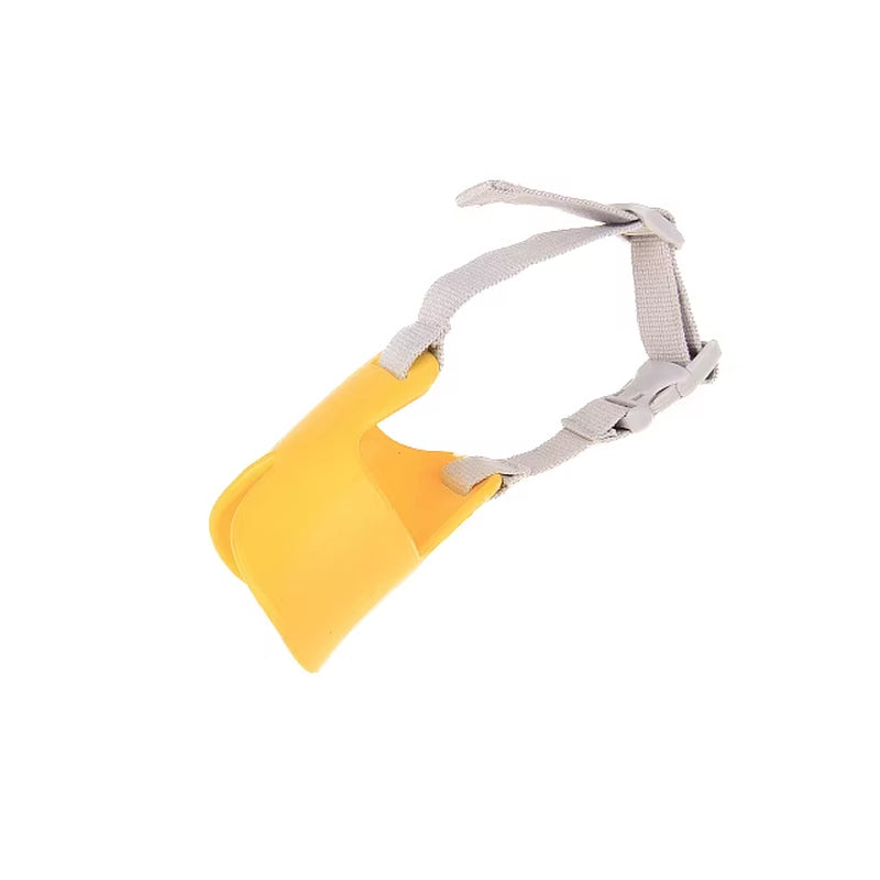 Dog Silicone Duck Muzzle Mask for Dogs anti Bite Stop Barking Small Large Adjustable Neck Strap Pet Dog Accessories