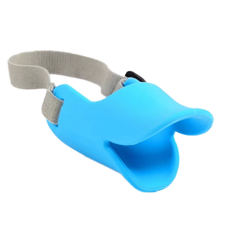 Dog Silicone Duck Muzzle Mask for Dogs anti Bite Stop Barking Small Large Adjustable Neck Strap Pet Dog Accessories