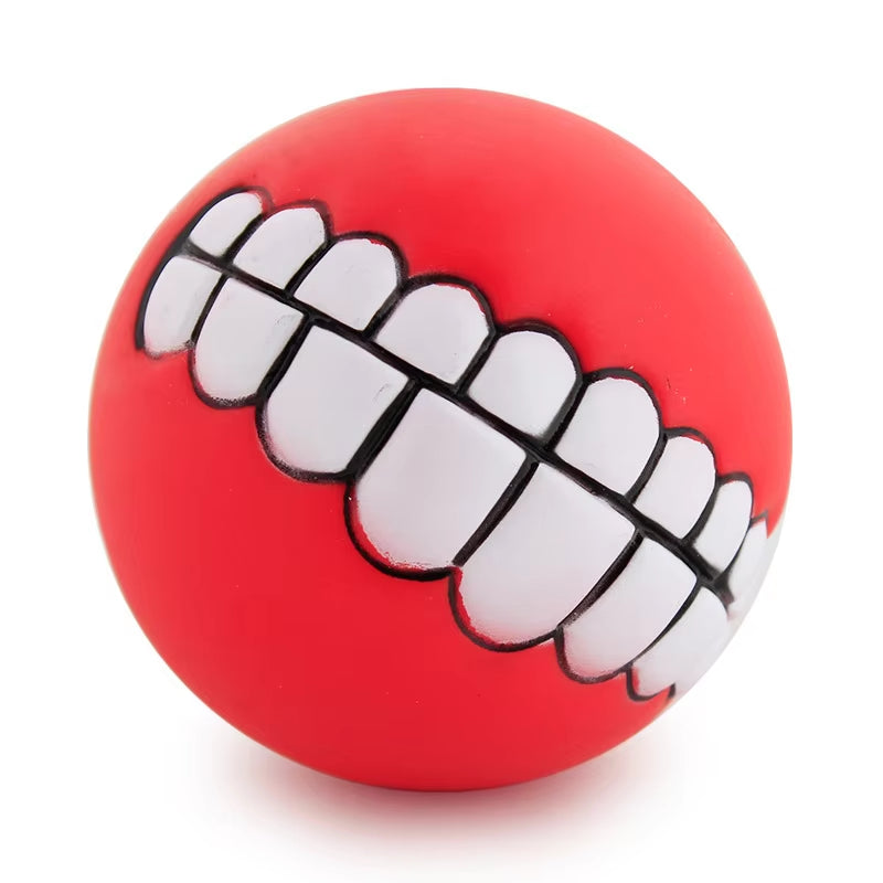 Pet Dog Ball Teeth Funny Trick Toy Silicone Toy for Dogs Chew Squeaker Squeaky Dog Sound Toys Pet Puppy Toys Interactive Cat Toy