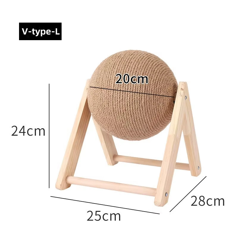 Cat Scratching Ball Toy Kitten Sisal Rope Ball Board Grinding Paws Toy Cats Scratcher Wear-Resistant Pet Furniture Supplies