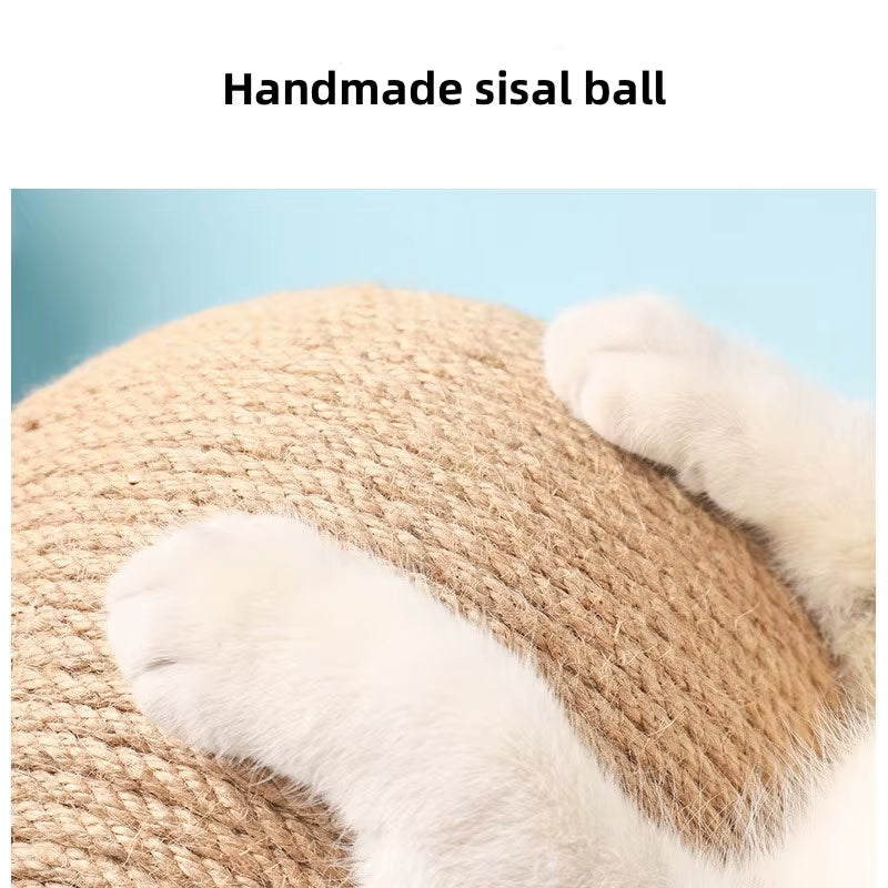 Cat Scratching Ball Toy Kitten Sisal Rope Ball Board Grinding Paws Toy Cats Scratcher Wear-Resistant Pet Furniture Supplies