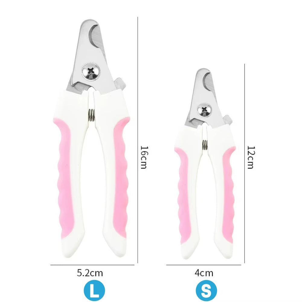 Pet Nail Clipper with Safety Lock Protection Stainless Steel Cat Dog Nail Grinder Multifunctional Pet Beauty Care Nail Supplies