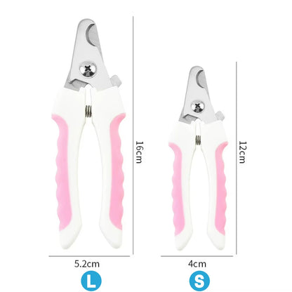 Pet Nail Clipper with Safety Lock Protection Stainless Steel Cat Dog Nail Grinder Multifunctional Pet Beauty Care Nail Supplies