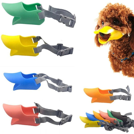 Dog Silicone Duck Muzzle Mask for Dogs anti Bite Stop