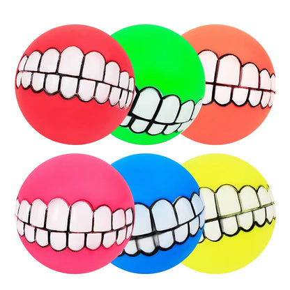 Pet Dog Ball Teeth Funny Trick Toy Silicone Toy for Dogs Chew Squeaker Squeaky Dog Sound Toys Pet Puppy Toys Interactive Cat Toy