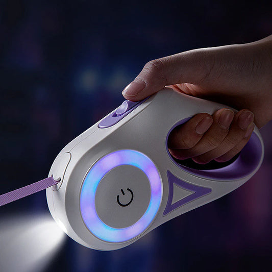 Automatic Retractable Dog Leash with Led Flashlight